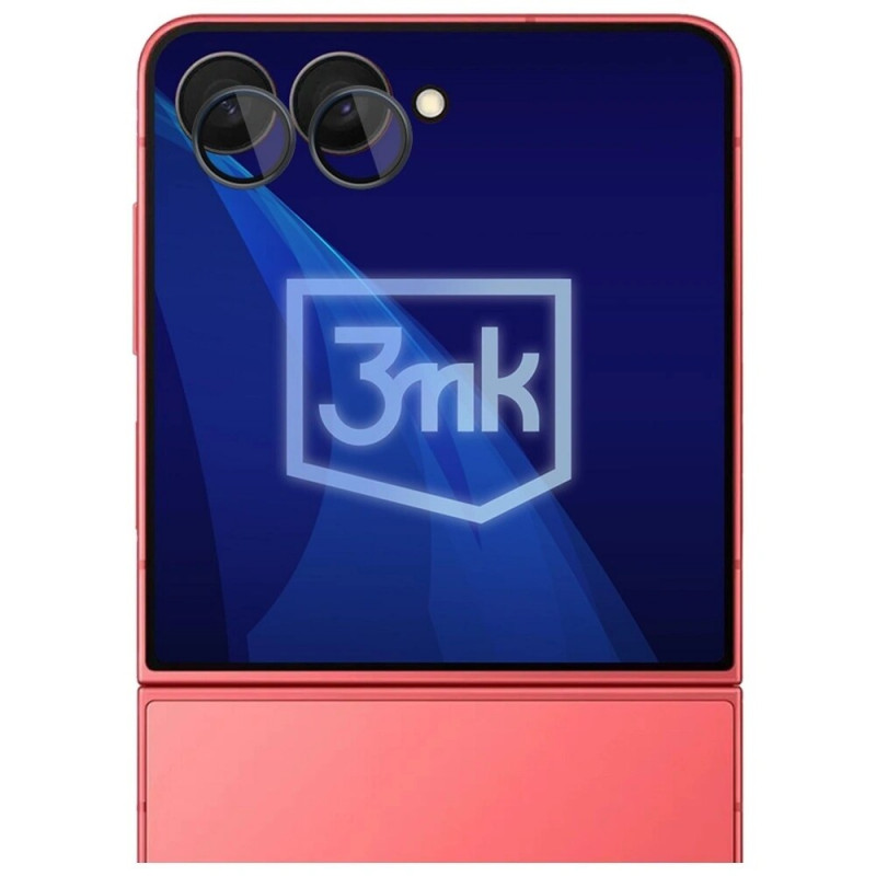 Cristal de protección para lente de cámara 3MK Lens Protection Pro para Samsung Galaxy Z Flip7, negro