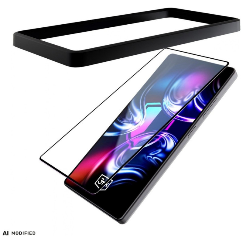 Cristal templado 3MK HardGlass Max con marco de montaje para Samsung Galaxy A35 / A55 5G