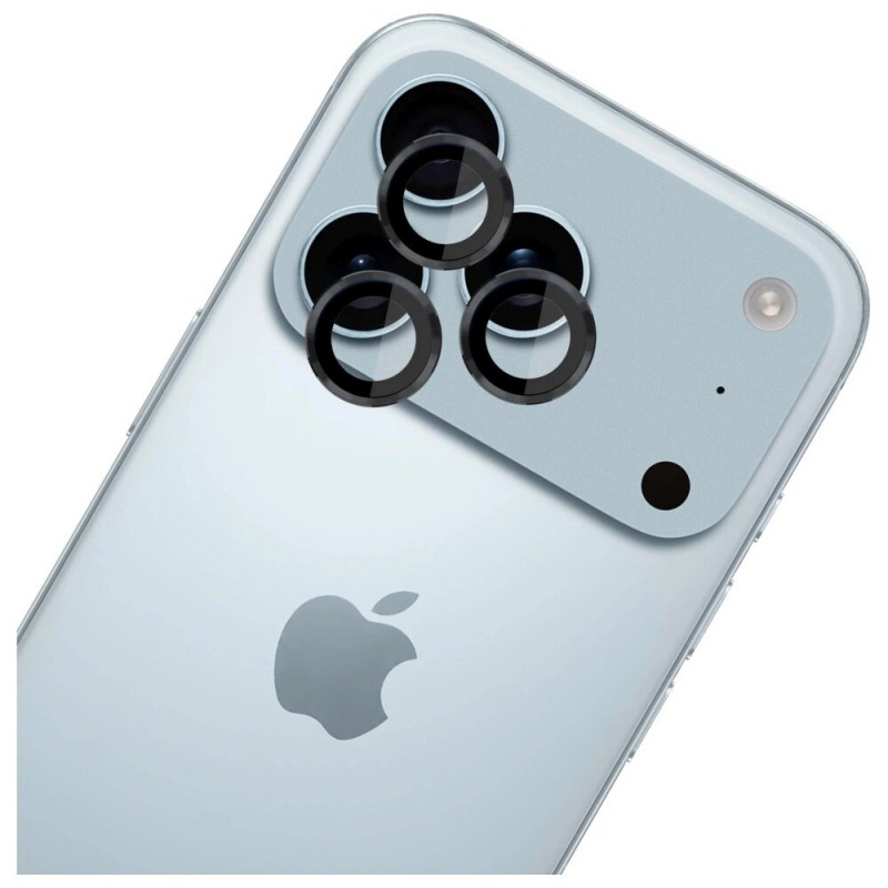 Cristal protector para lente de cámara 3MK Lens Protection Pro para Apple iPhone 17 Pro / 17 Pro Max, negro