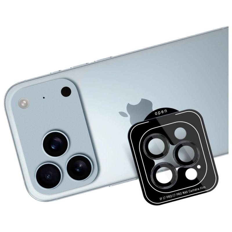Cristal protector para lente de cámara 3MK Lens Protection Pro para Apple iPhone 17 Pro / 17 Pro Max, negro
