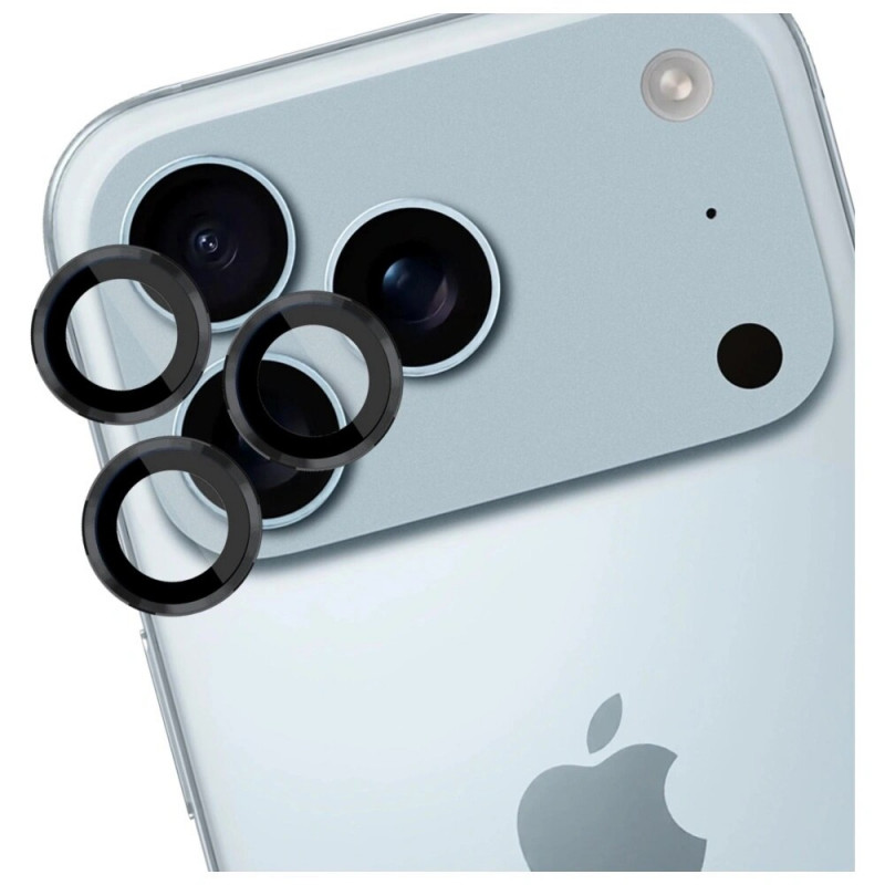 Cristal protector para lente de cámara 3MK Lens Protection Pro para Apple iPhone 17 Pro / 17 Pro Max, negro