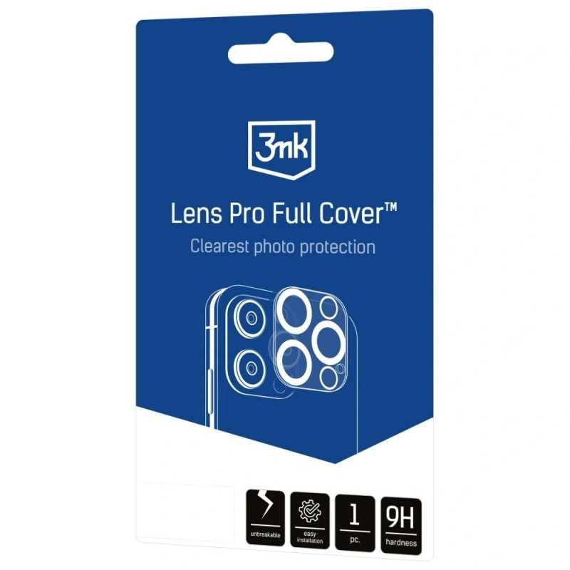 Protector de cristal templado para lente de cámara 3MK Lens Pro Full Cover para Apple iPhone Air