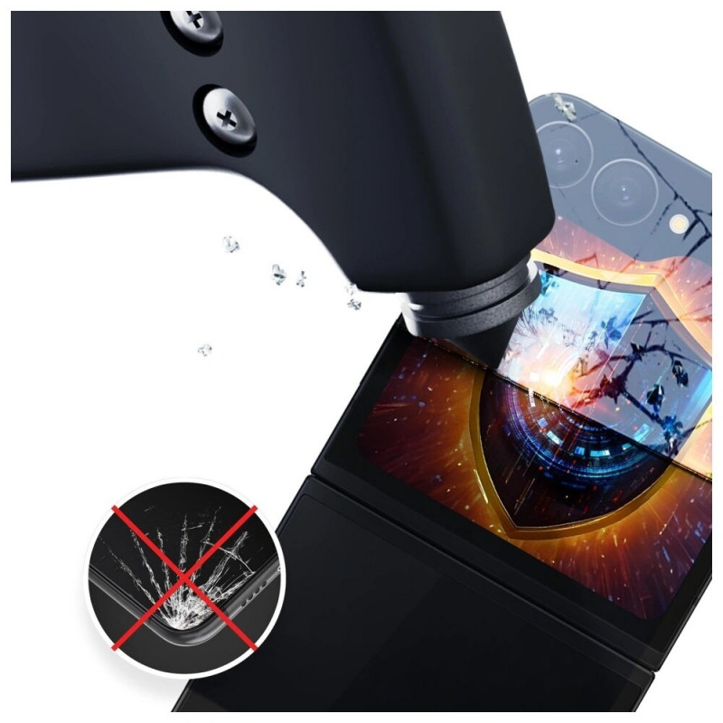 Película protectora de pantalla con privacidad mate 3MK Silky Matt Privacy para Samsung Galaxy Z Flip6 / Z Flip7 FE