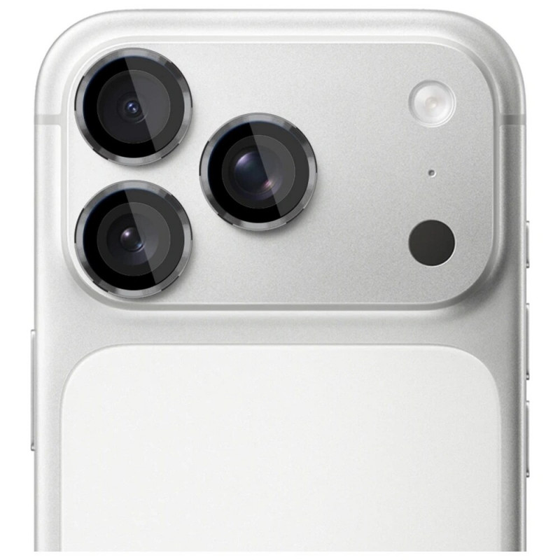 Protector de cristal templado para lente de cámara 3MK Lens Protection Pro para Apple iPhone 17 Pro / 17 Pro Max, gris