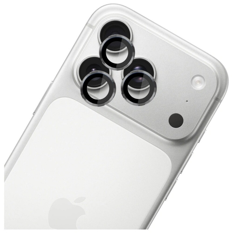 Protector de cristal templado para lente de cámara 3MK Lens Protection Pro para Apple iPhone 17 Pro / 17 Pro Max, gris