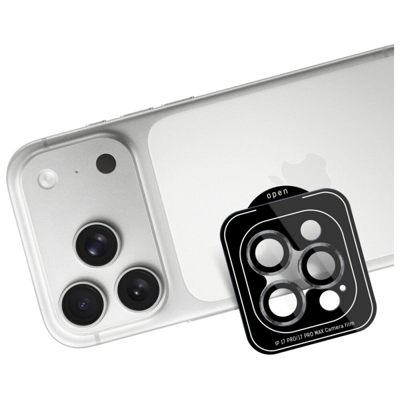 Protector de cristal templado para lente de cámara 3MK Lens Protection Pro para Apple iPhone 17 Pro / 17 Pro Max, gris