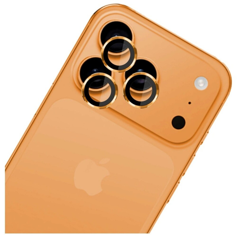 Cristal templado para lente de cámara 3MK Lens Protection Pro para Apple iPhone 17 Pro / 17 Pro Max, naranja