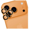 Cristal templado para lente de cámara 3MK Lens Protection Pro para Apple iPhone 17 Pro / 17 Pro Max, naranja
