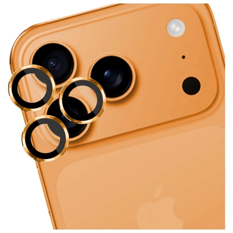 Cristal templado para lente de cámara 3MK Lens Protection Pro para Apple iPhone 17 Pro / 17 Pro Max, naranja