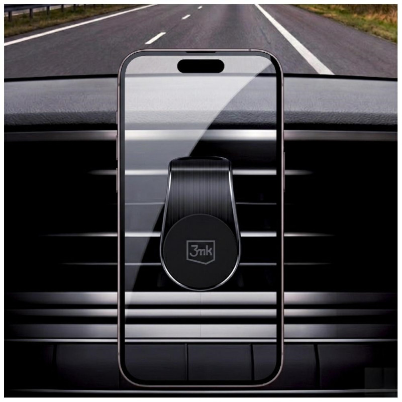 Soporte magnético para coche 3MK Magnet Power Grip para rejilla de ventilación, negro