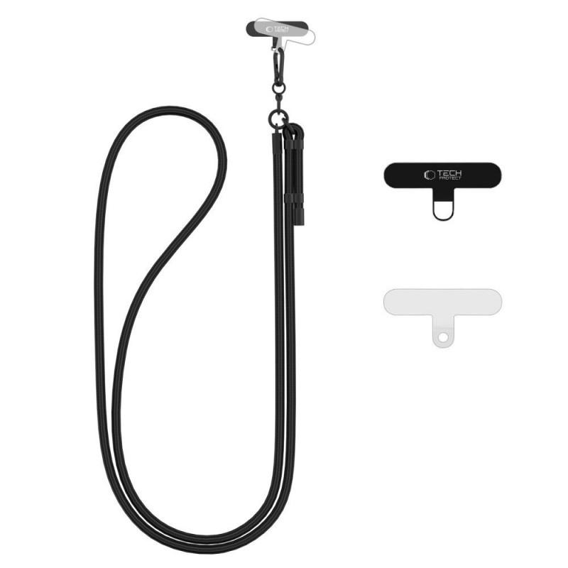 Correa cruzada de cuerda Tech-Protect C1S, Negro/Negro