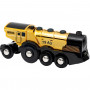 Locomotora de batería BRIO World Golden con luz y sonido (33630)