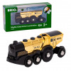 Locomotora de batería BRIO World Golden con luz y sonido (33630)