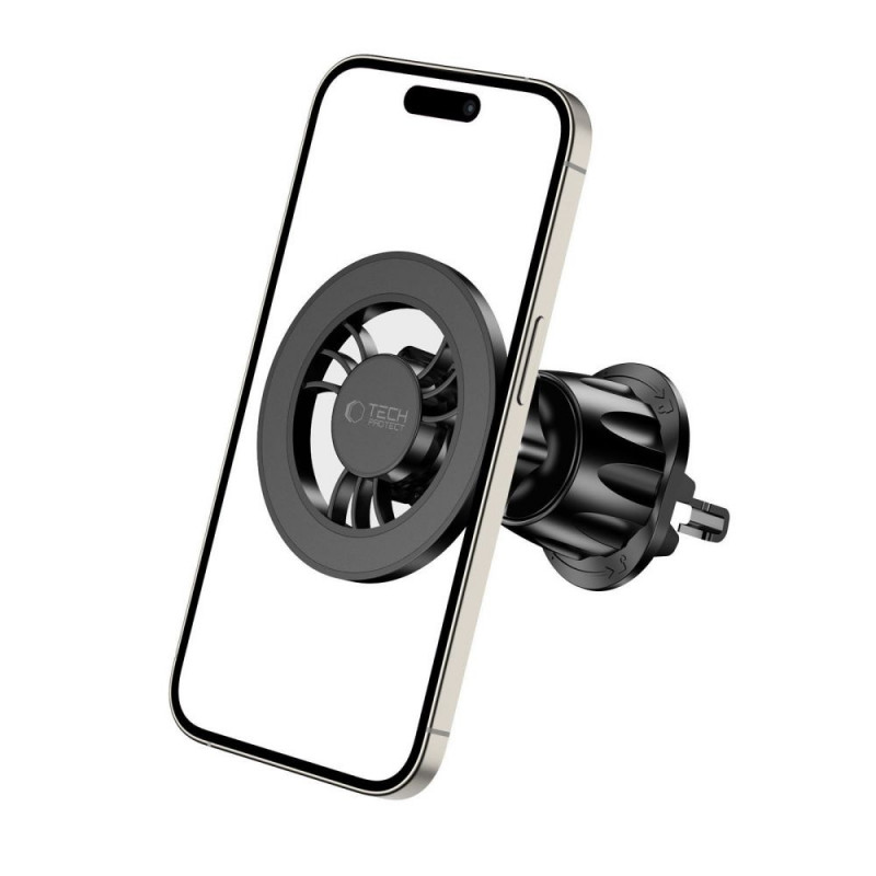 Soporte magnético MagSafe para coche con rejilla de ventilación Tech-Protect N56, negro
