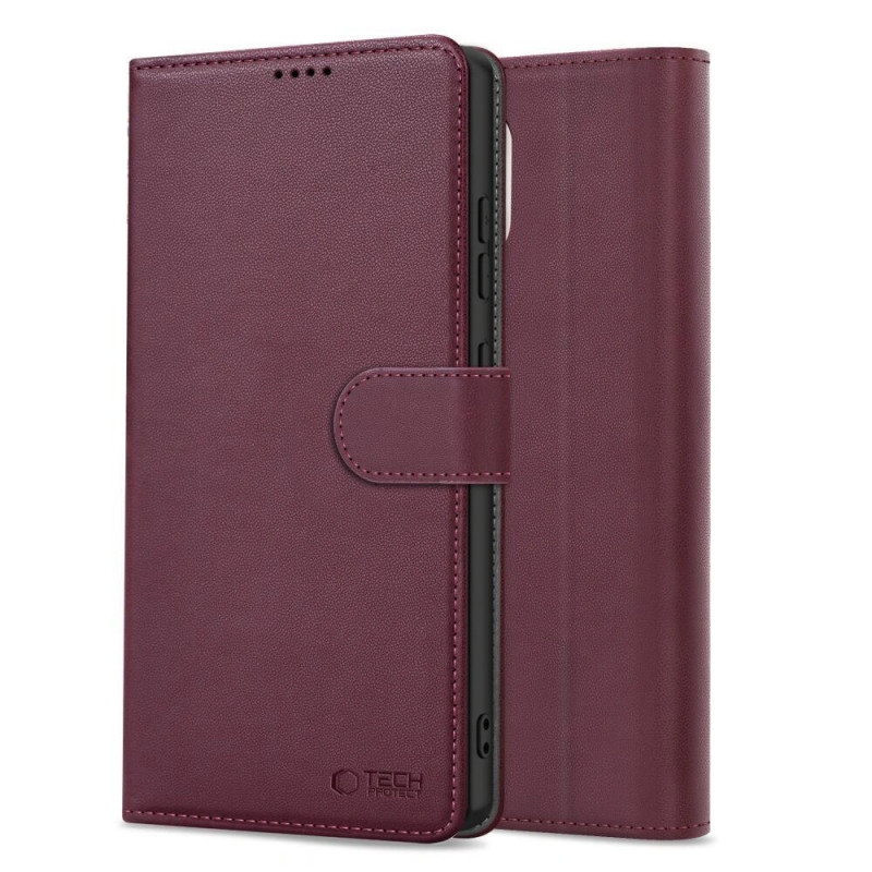 Funda cartera Tech-Protect para Xiaomi Redmi Note 15 Pro 5G THP5097, burdeos