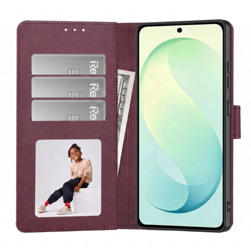 Funda cartera Tech-Protect para Samsung Galaxy S26 FE granate