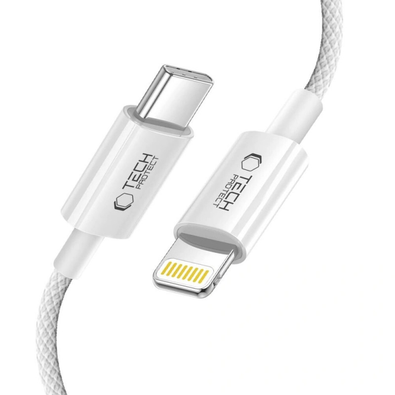 Cable Tech-Protect Ultraboost Lite USB-C / Lightning PD27W/3A 200 cm, gris claro