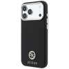 Guess GUE005537-0 Grained Round Strass Logo MagSafe funda para Apple iPhone 18 Pro Max / 17 Pro Max, negra