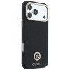 Guess GUE005537-0 Grained Round Strass Logo MagSafe funda para Apple iPhone 18 Pro Max / 17 Pro Max, negra
