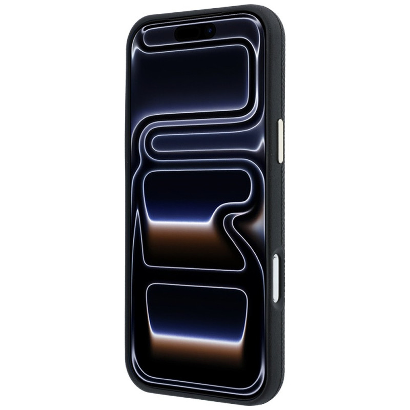 Guess GUE005537-0 Grained Round Strass Logo MagSafe funda para Apple iPhone 18 Pro Max / 17 Pro Max, negra