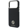 Guess GUE005537-0 Grained Round Strass Logo MagSafe funda para Apple iPhone 18 Pro Max / 17 Pro Max, negra