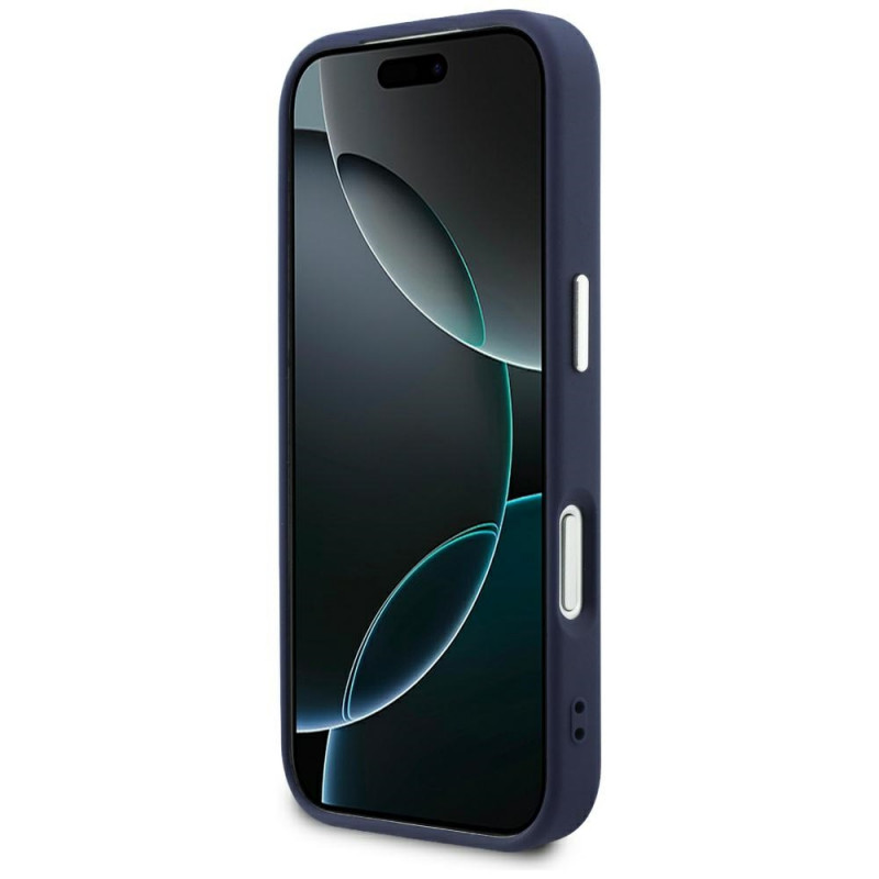 Funda Karl Lagerfeld Embossed Open Ring RSG Logo MagSafe para Apple iPhone 18 Pro Max / 17 Pro Max, azul (KF003292-0)
