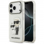 Funda Karl Lagerfeld IML NFT Glitter Karl&Choupette KF003400 para Apple iPhone 18 Pro Max / 17 Pro Max, transparente