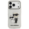 Funda Karl Lagerfeld IML NFT Glitter Karl&Choupette KF003400 para Apple iPhone 18 Pro Max / 17 Pro Max, transparente