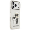 Funda Karl Lagerfeld IML NFT Glitter Karl&Choupette KF003400 para Apple iPhone 18 Pro Max / 17 Pro Max, transparente