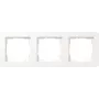 Gira Marco de cubierta 0213150, 3 elementos, Gira E1, blanco puro, brillante