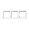 Gira Marco de cubierta 0213150, 3 elementos, Gira E1, blanco puro, brillante