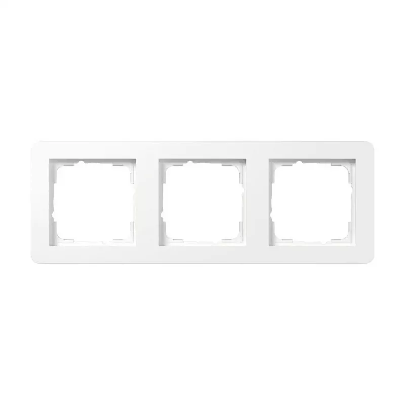 Gira Marco de cubierta 0213150, 3 elementos, Gira E1, blanco puro, brillante