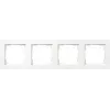 Gira Marco de cubierta 0214150, 4 elementos, Gira E1, blanco puro, brillante