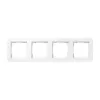 Gira Marco de cubierta 0214150, 4 elementos, Gira E1, blanco puro, brillante