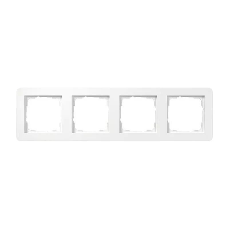 Gira Marco de cubierta 0214150, 4 elementos, Gira E1, blanco puro, brillante