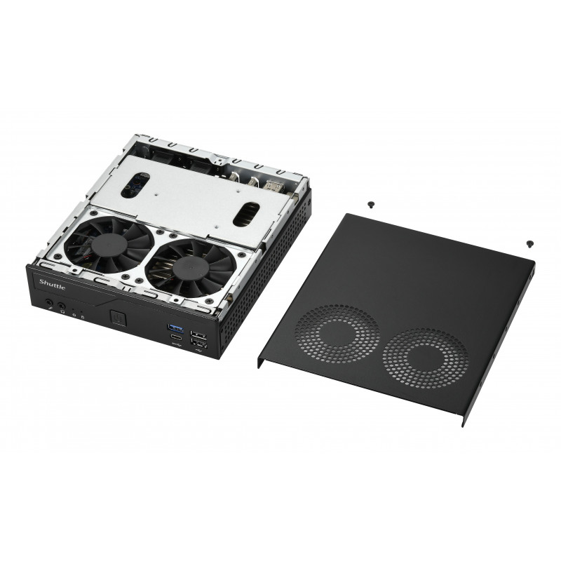 Shuttle DH610V2 XPC Slim Barebone Mini PC, LGA1700, 8 GB de RAM DDR5, negro