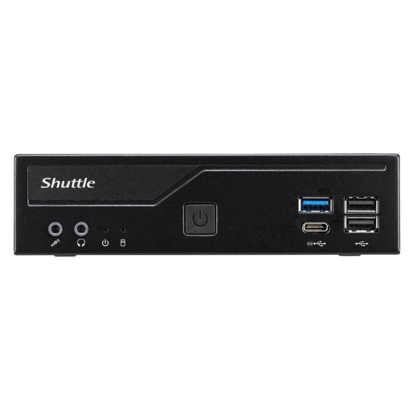 Shuttle DH610V2 XPC Slim Barebone Mini PC, LGA1700, 8 GB de RAM DDR5, negro