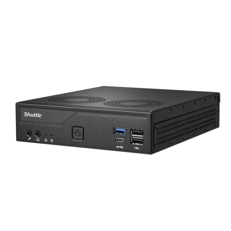 Shuttle DH610V2 XPC Slim Barebone Mini PC, LGA1700, 8 GB de RAM DDR5, negro