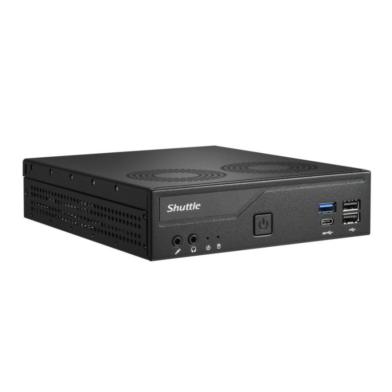 Shuttle DH610V2 XPC Slim Barebone Mini PC, LGA1700, 8 GB de RAM DDR5, negro