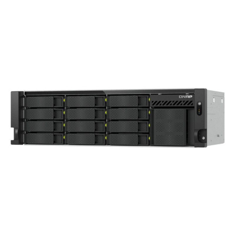 QNAP TS-h1655XeU-RP-8G NAS en rack de 16 bahías de poca profundidad, 8 GB RAM, 2x 10GbE, fuente de alimentación redundante