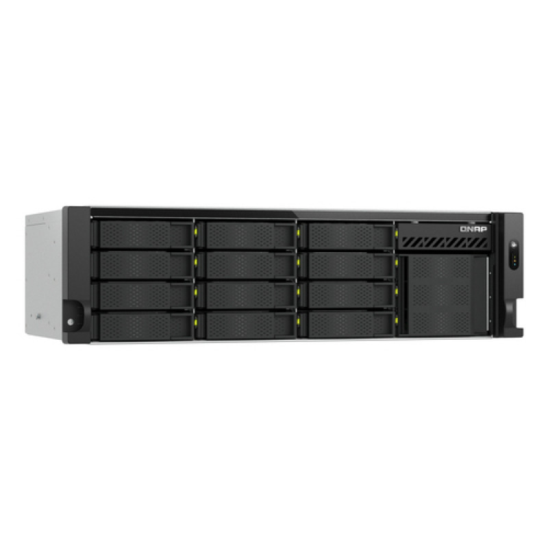 QNAP TS-h1655XeU-RP-8G NAS en rack de 16 bahías de poca profundidad, 8 GB RAM, 2x 10GbE, fuente de alimentación redundante