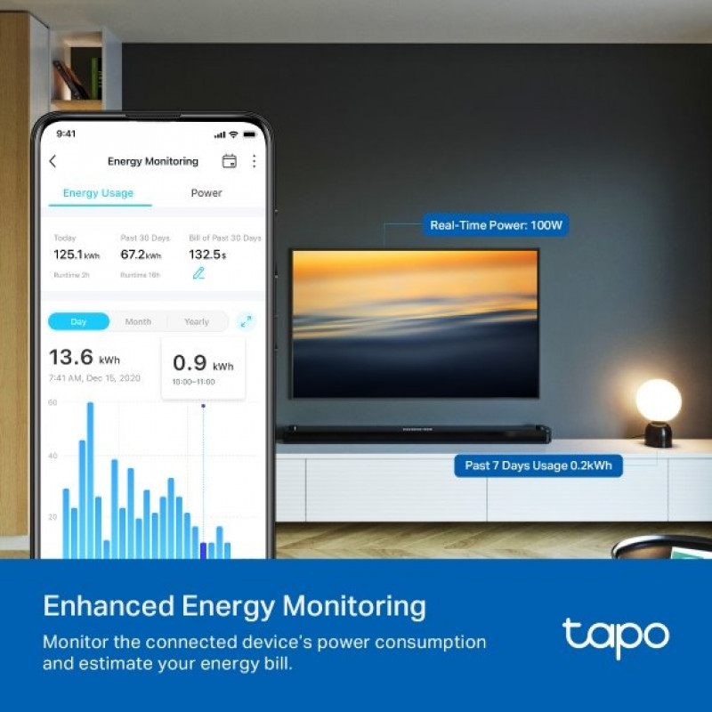 TP-Link Tapo P100M Mini enchufe inteligente Wi-Fi (EU)