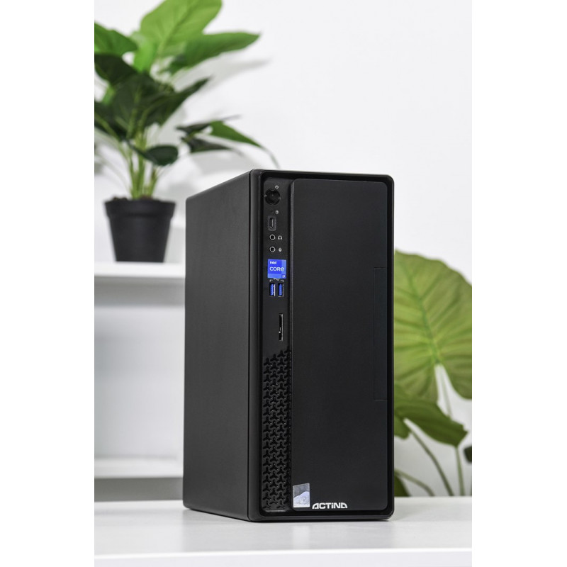 Actina Prime i3-12100 PC de sobremesa Mini Tower, Intel Core i3-12100, 8 GB de RAM DDR4, 512 GB SSD, Windows 11 Home, negro