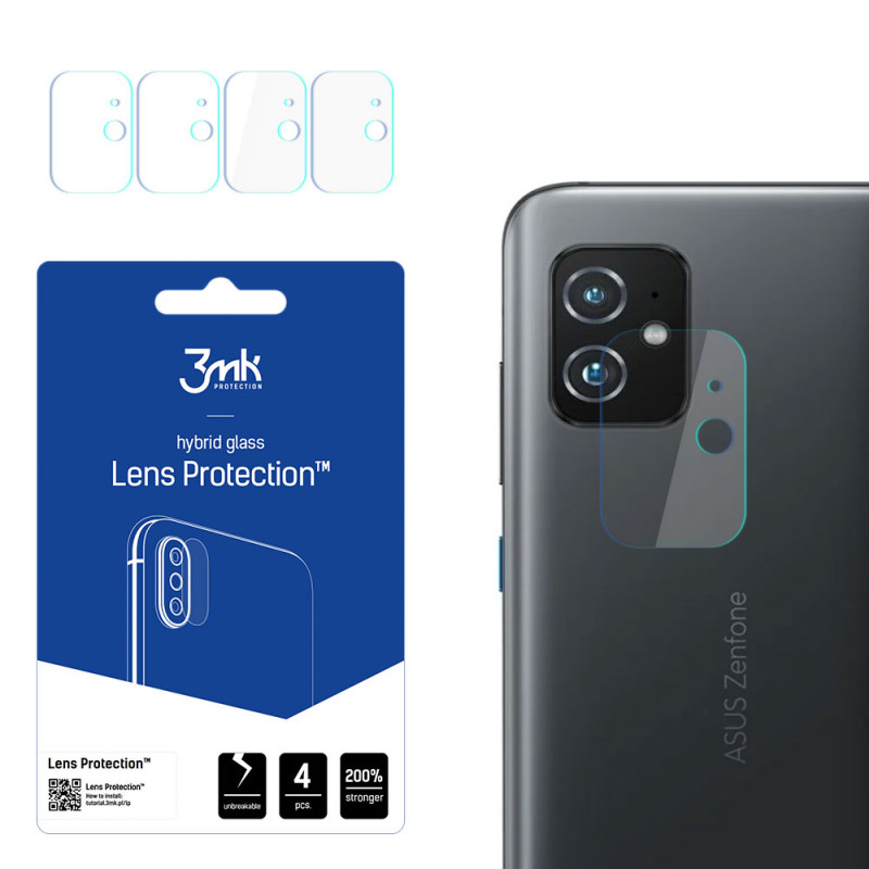 3MK Lens Protection Asus Zenfone 8 cristal protector para la lente de la cámara (4 uds.)