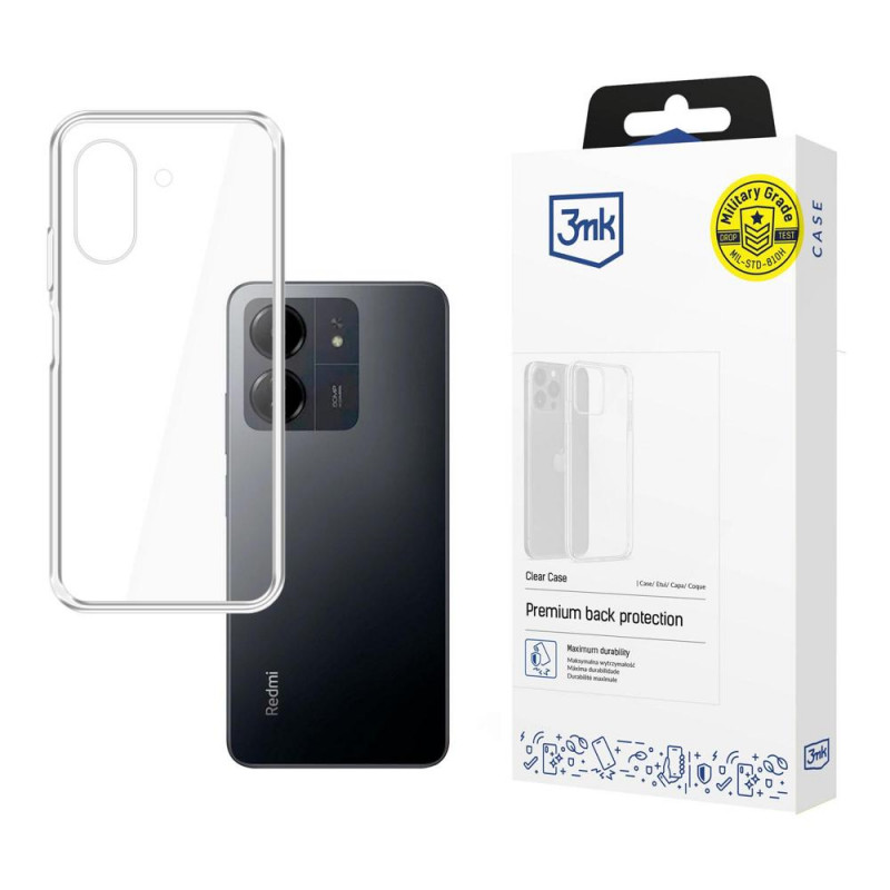 3MK Clear Case Redmi 13C / POCO C65 funda, transparente