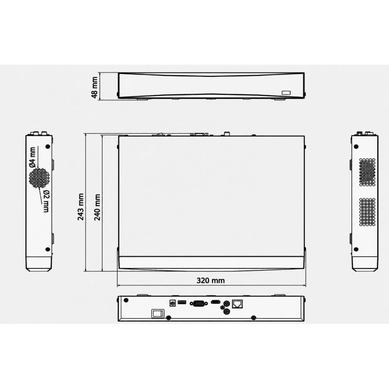 Miton NT-NVR760H-H1 Grabador de vídeo en red IP, 8 canales, 12 MP
