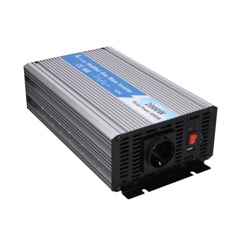 Extralink OPIM-2000W convertidor de tensión, 12 V, 2000 W onda sinusoidal modificada
