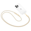 Tech-Protect C2S correa bandolera de cuerda para móvil, Beige/dorado