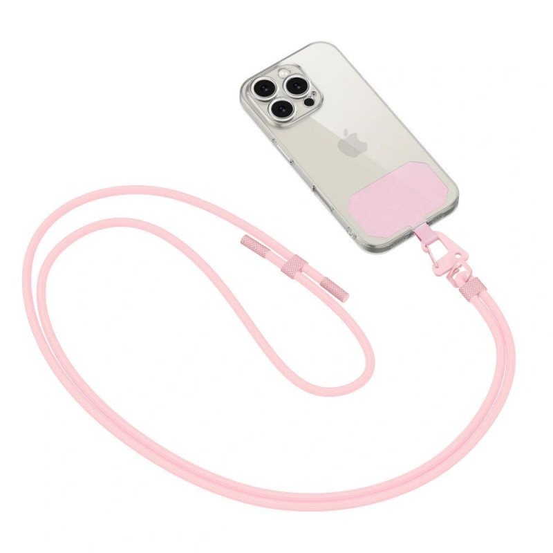 Tech-Protect C5S Correa bandolera de cuerda, rosa bebé
