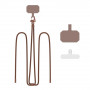 Correa bandolera para móvil Tech-Protect C5S Rope Crossbody Strap, marrón chocolate